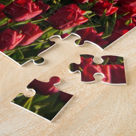 Rote Tulpen und Windmühle Puzzle (Seite)