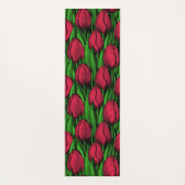 Rote Tulpen Yogamatte (Rückseite)