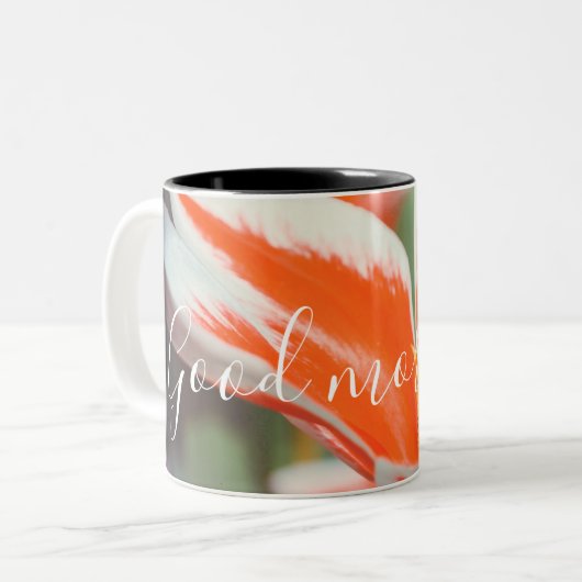 Rote Tulpen Zweifarbige Tasse (Vorderseite Links)