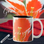 Rote Tulpen Zweifarbige Tasse