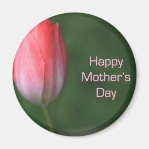 rote Tulpenblume, alles Gute zum Muttertag Magnet
