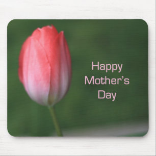 rote Tulpenblume, alles Gute zum Muttertag Mousepad