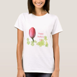 rote Tulpenblume, alles Gute zum Muttertag T-Shirt