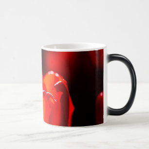 Rote Tulpenblume - Feuer Verwandlungstasse