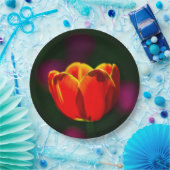 Rote Tulpenblume Pappteller (Party)