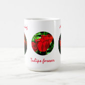 Rote Tulpenblumen Kaffeetasse (Mittel)