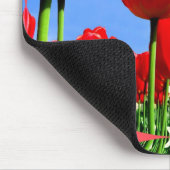 Rote Tulpenfreude Mousepad (Ecke)