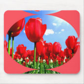 Rote Tulpenfreude Mousepad (Vorne)