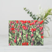 Rote Tulpenkarte (Stehend Vorderseite)