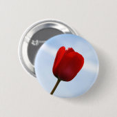 Rote Tulpenknospe Button (Vorne & Hinten)
