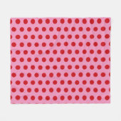 Rote Tupfen auf Rosa Fleecedecke (Vorderseite (Horizontal))