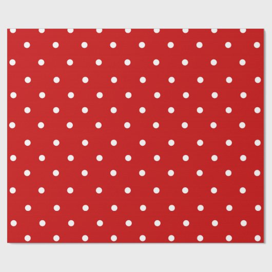 Rote Tupfen-Packpapier-Rolle Geschenkpapier (Flach)