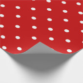Rote Tupfen-Packpapier-Rolle Geschenkpapier (Ecke)