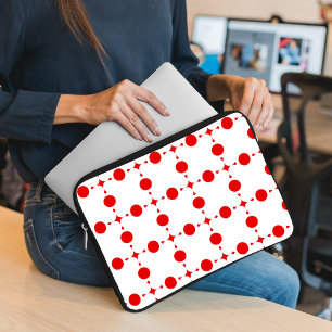 Rote Tupfen, Tupfenmuster, Punkte, Gepunktet Laptopschutzhülle
