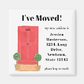 Rote Tür, die ich bewegt habe Magnet (Vorne)