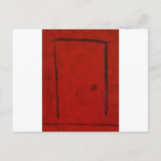 Rote Tür durch S. B. Eazle Postkarte (Vorderseite)