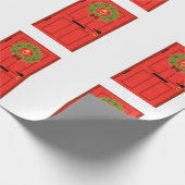 Rote Tür Geschenkpapier (Ecke)