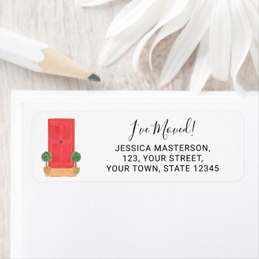 Rote Tür Ich habe die Rücksendeadresse verschoben (Insitu)