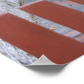 Rote Tür mit Stiefeln Poster (Ecke)