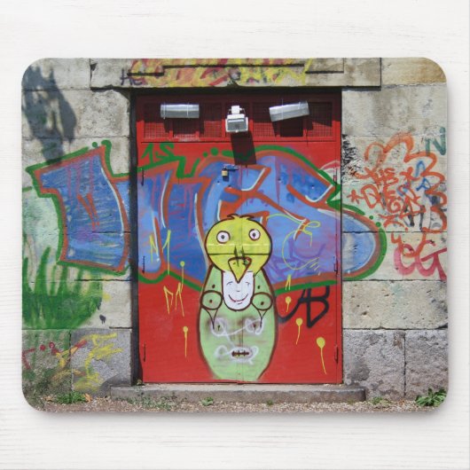 Rote Tür Mousepad (Vorne)