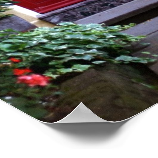 Rote Tür (Poster) Poster (Ecke)