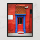 Rote Tür Postkarte (Vorderseite)