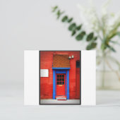 Rote Tür Postkarte (Stehend Vorderseite)