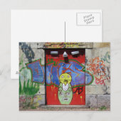 Rote Tür Postkarte (Vorne/Hinten)