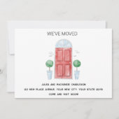 Rote Tür wir haben neue Zuhause verschoben Ankündigung (Vorderseite)