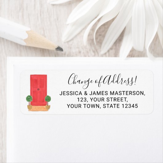 Rote Türänderung der Rücksendeadresse der Adresse (Insitu)