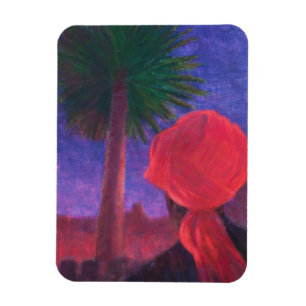 Rote Turbandämmerung Jodhpur 2012 Magnet
