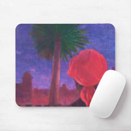 Rote Turbandämmerung Jodhpur 2012 Mousepad (Mit Mouse)