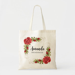 Rote türkische Rose Niedlich Minimal Bridesmaid Tragetasche