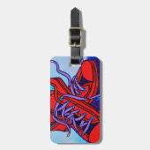 Rote Turnschuhe zwei Gepäckanhänger (Vorderseite vertikal)