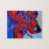 Rote Turnschuhe zwei Puzzle (Horizontal)