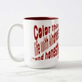 Rote Typografie-Motivation Zweifarbige Tasse