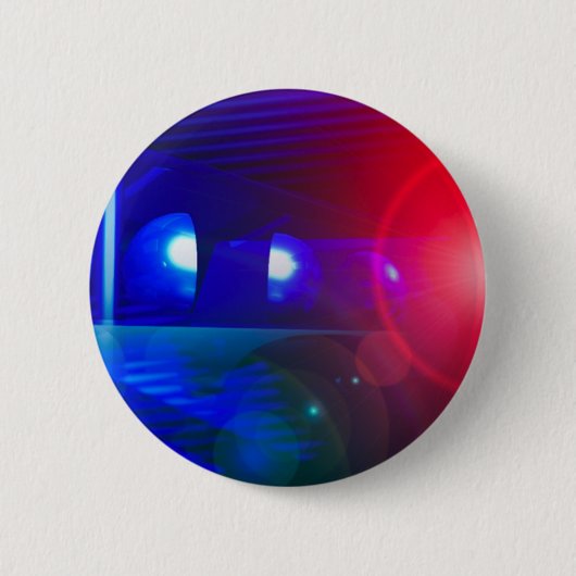 rote u. blaue Polizeilichter Button (Vorderseite)