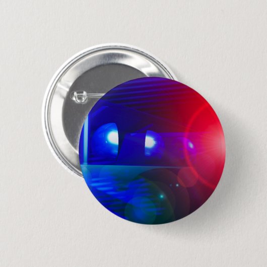 rote u. blaue Polizeilichter Button (Vorne & Hinten)