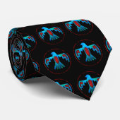 Rote u. blaue Thunderbird-Krawatte Krawatte (Gerollt)