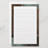 Rote u. graue Backsteinmauer Briefpapier (Vorne/Hinten)