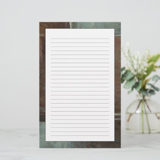 Rote u. graue Backsteinmauer Briefpapier (Stehend Vorderseite)