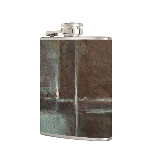 Rote u. graue Backsteinmauer Flachmann (Links)