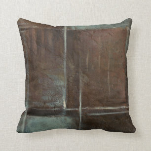 Rote u. graue Backsteinmauer Kissen