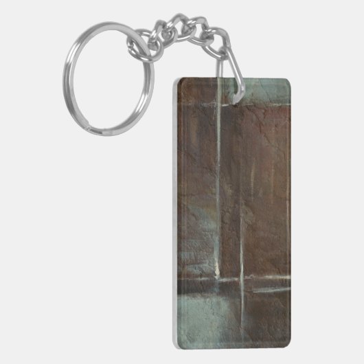 Rote u. graue Backsteinmauer Schlüsselanhänger (Vorderseite links)