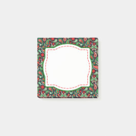 Rote u. grüne Paisley-Weihnachtspost-itanmerkungen Post-it Klebezettel