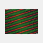 Rote u. grüne Streifen oder Linien Fleece-Decke Fleecedecke (Vorderseite (Horizontal))