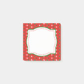 Rote u. grüne WeihnachtsTupfen-Post-Itanmerkungen Post-it Klebezettel (Vorderseite)