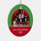 Rote u. grüne Zwillings-Bild-Verzierung Keramikornament (Rechts)