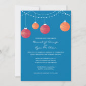 Rote u. orange Papierlaternen-Hochzeits-Einladung Einladung (Vorderseite)