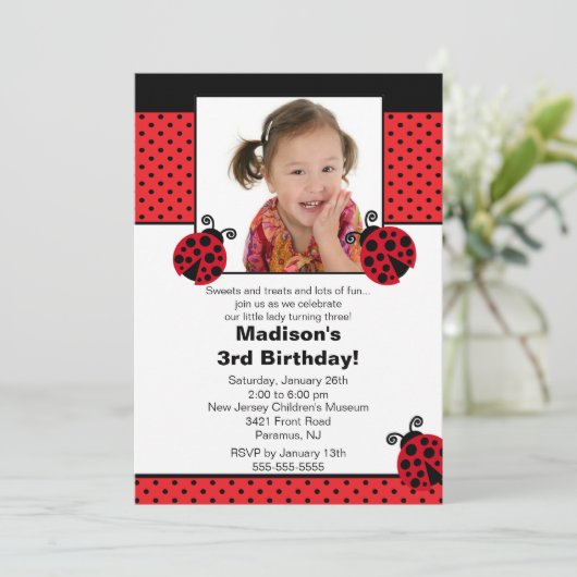 Rote u. schwarze einladung (Stehend Vorderseite)